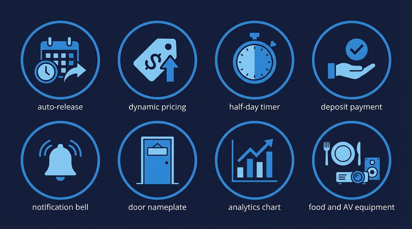 8 conference room booking best practices infographic