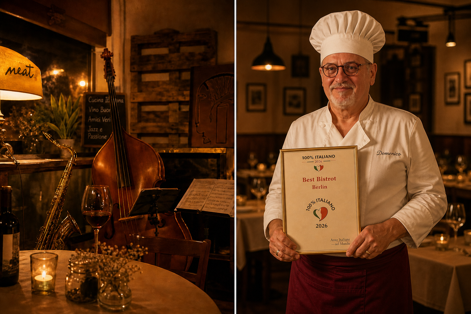 Chef Domenico · 100% Italiano Award 2026 · Best Bistrot Berlin